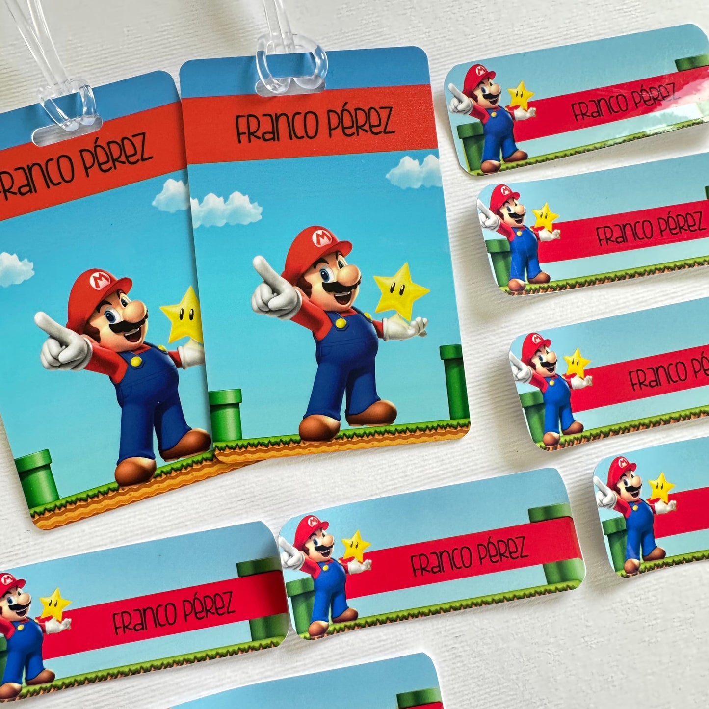 Tags Acrilico o PVC Mario