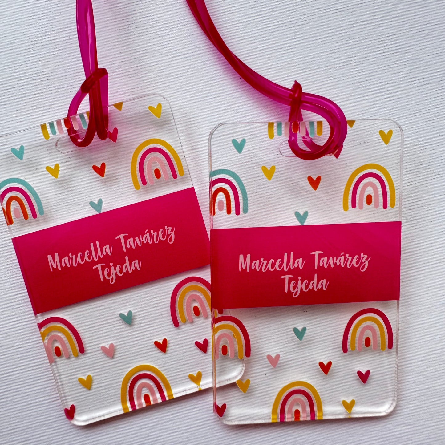 Tags Acrilico o PVC Arcoiris