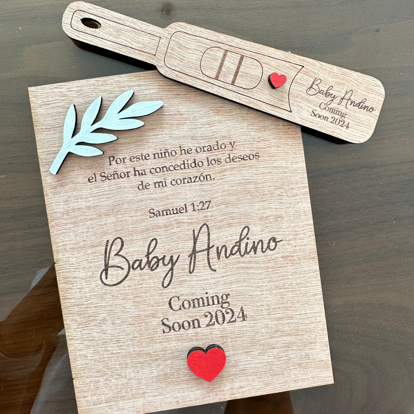 Maderita + Prueba Embarazo Madera