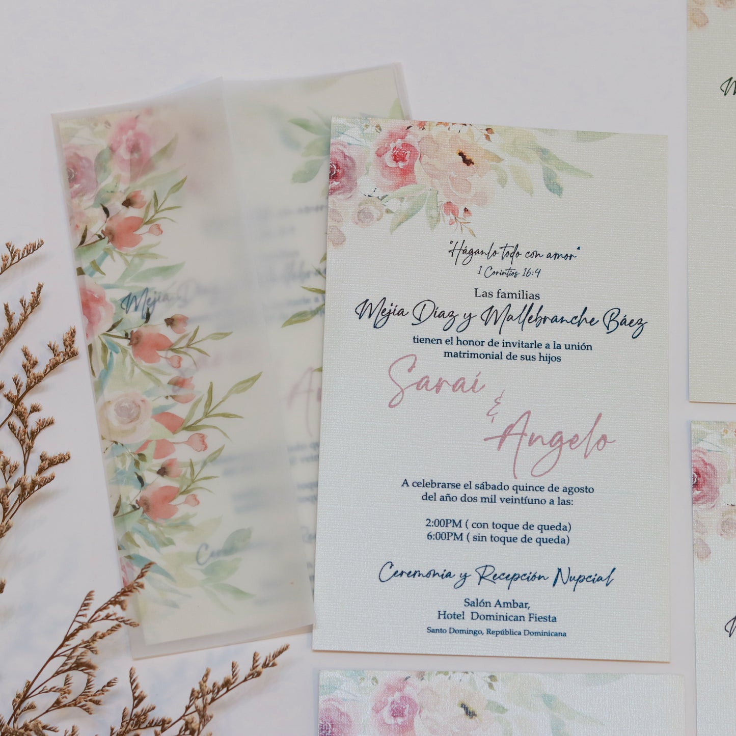 Invitación Boda Romántica
