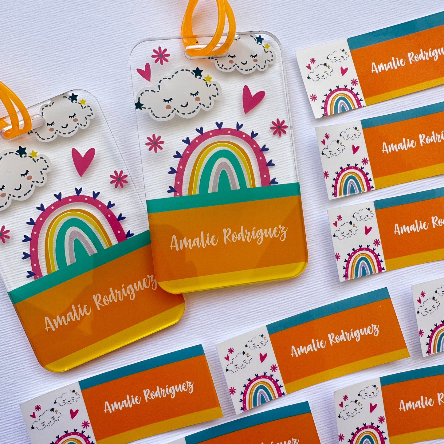 Tags Acrilico o PVC Arcoiris