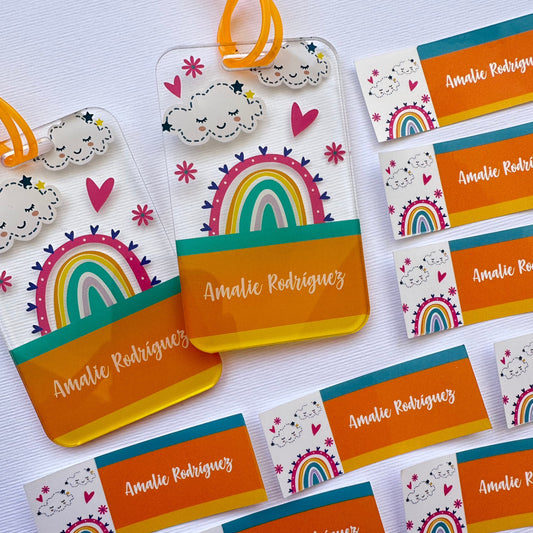 Tags Acrilico o PVC Arcoiris