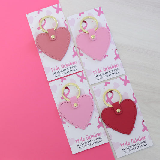 Llavero Corazon Rosa