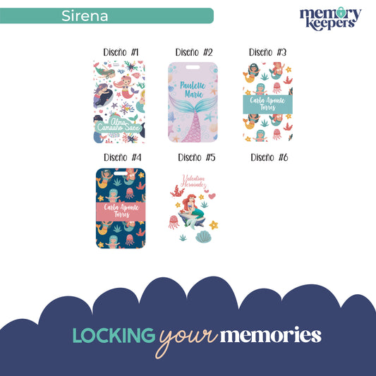 Tags Acrilico o PVC Sirena