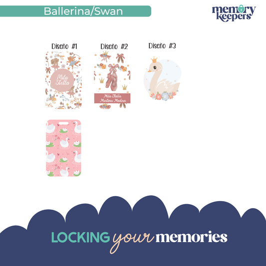 Tags Acrilico o PVC Ballerina/Swan