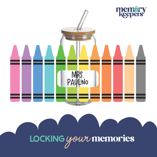 Teachers Crayons Glass Can