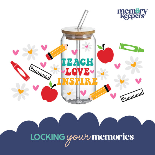 Teach Love Inspire  Glass Can
